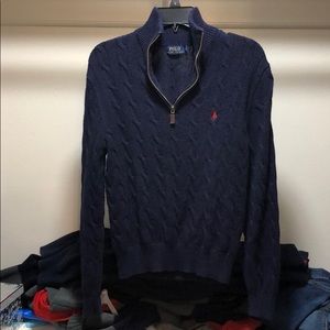 Navy Blue Polo Ralph Lauren 1/2 zip sweater